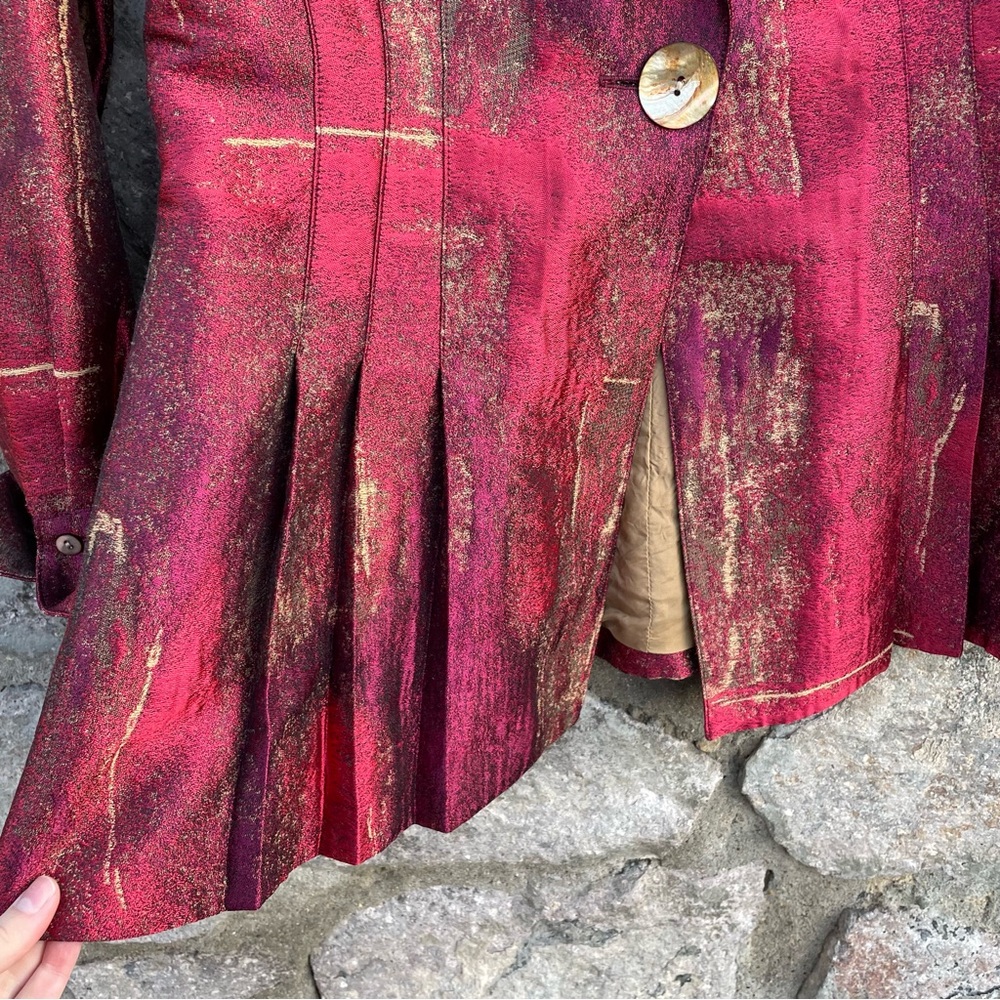 Finley | Red Shimmer Blazer Jacket - Picture 6 of 11